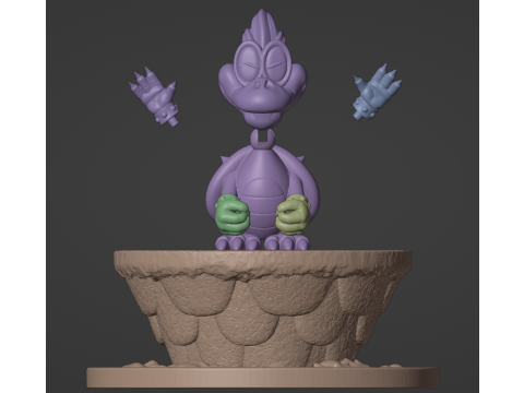 Iggy and Larry toys from Super Mario World 3D-Druckmodell