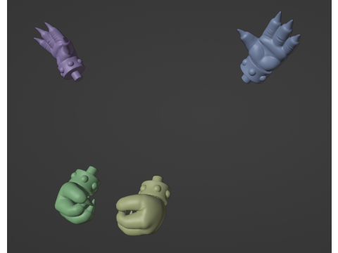 Iggy and Larry toys from Super Mario World 3D-Druckmodell