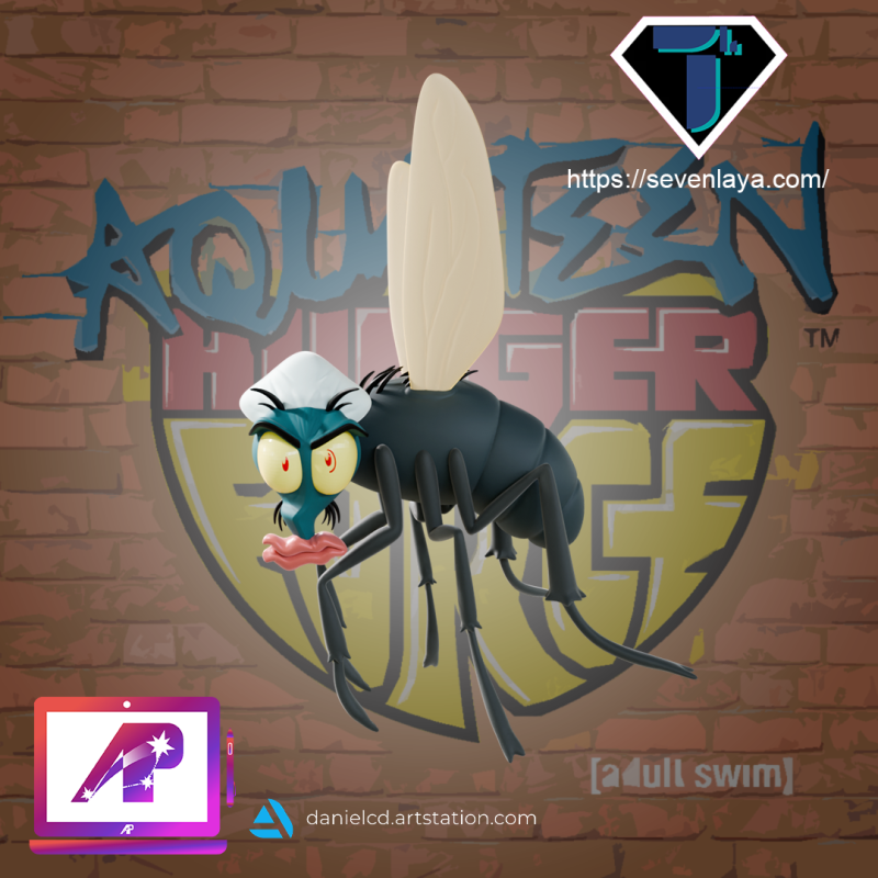 ATHF MC PeePans Fly Model do druku 3D .c4d .max .obj .3ds .fbx .stl .blend 