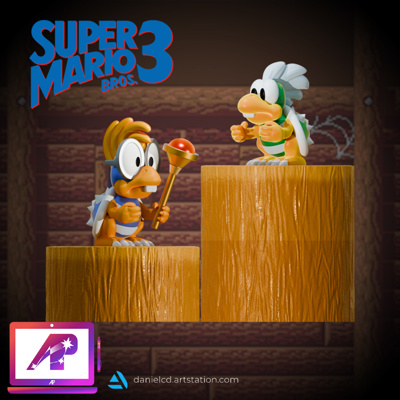 Iggy and Larry toys from Super Mario World Model Cetak 3D .c4d .max .obj .3ds .fbx .stl .blend