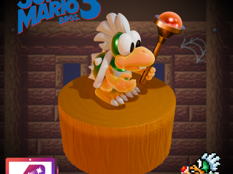 Iggy and Larry toys from Super Mario World Model Cetak 3D