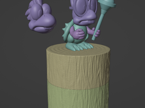 Iggy and Larry toys from Super Mario World Model Cetak 3D