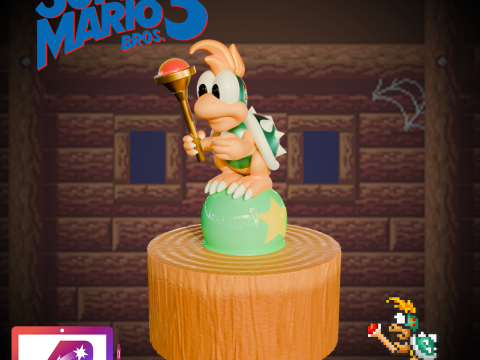 Lemmy Koopaling SMB3 3D Принт Модель