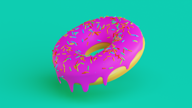 Donut 3D मॉडल .c4d .max .obj .3ds .fbx .stl .blend 