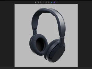 Headphones HIGH POLOGY Blender3d 3D Model