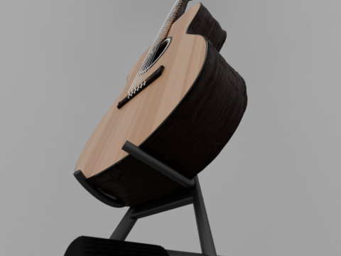 Guitar with textures 3Dモデル