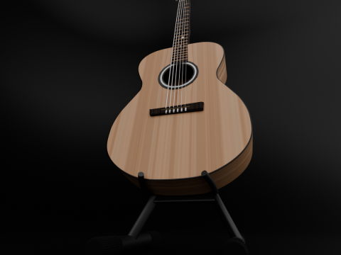 Guitar with textures 3Dモデル
