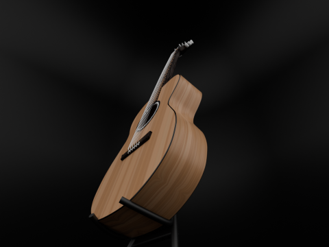 Guitar with textures 3Dモデル