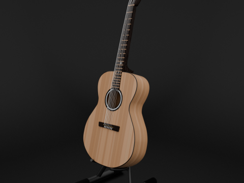 Guitar with textures 3Dモデル