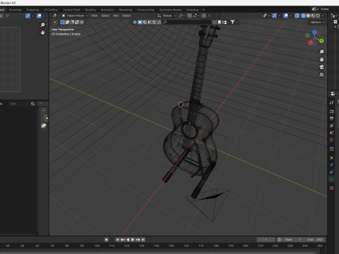 Guitar with textures 3Dモデル