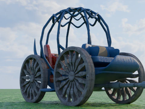 Um carro velho de pessoas orgulhosas Modelo de Impressão 3D