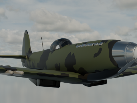 Spitfire or a plane from WWII 3D Model
