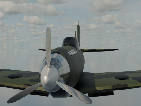 Spitfire or a plane from WWII 3D Model