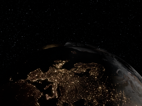 Saturn moon and earth in high quality Modelo 3D