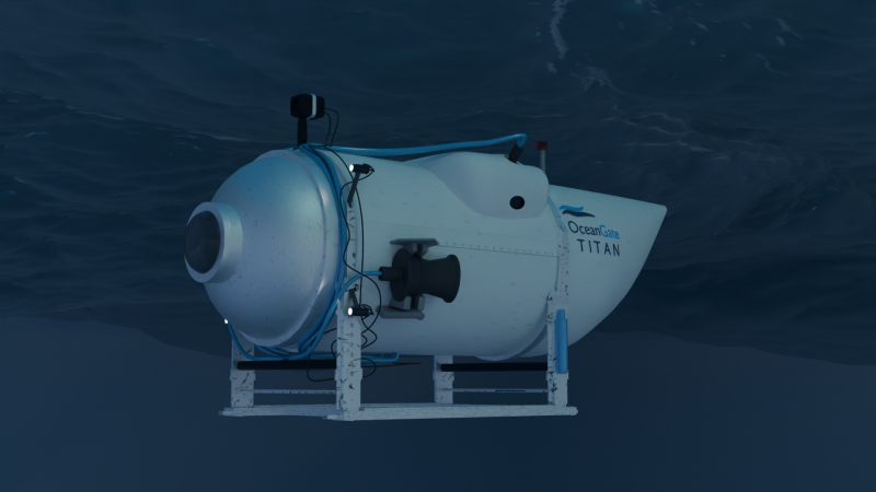 TITAN SUBMARINE OCEAN GATE 3D Model .c4d .max .obj .3ds .fbx .stl .blend 