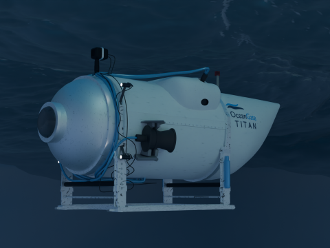 TITAN SUBMARINE OCEAN GATE 3D मॉडल
