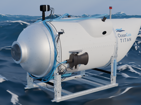 TITAN SUBMARINE OCEAN GATE 3D Model