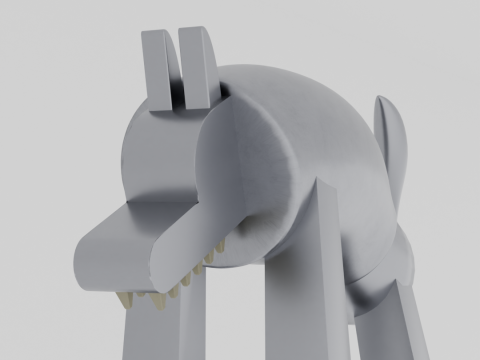 Metalik wolf printbale model 3D Model