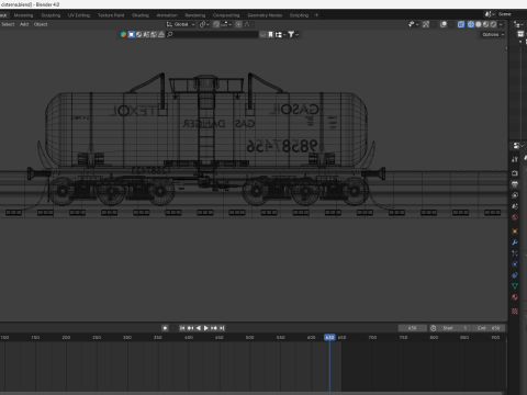 Tank carriege-train parts 3Dモデル