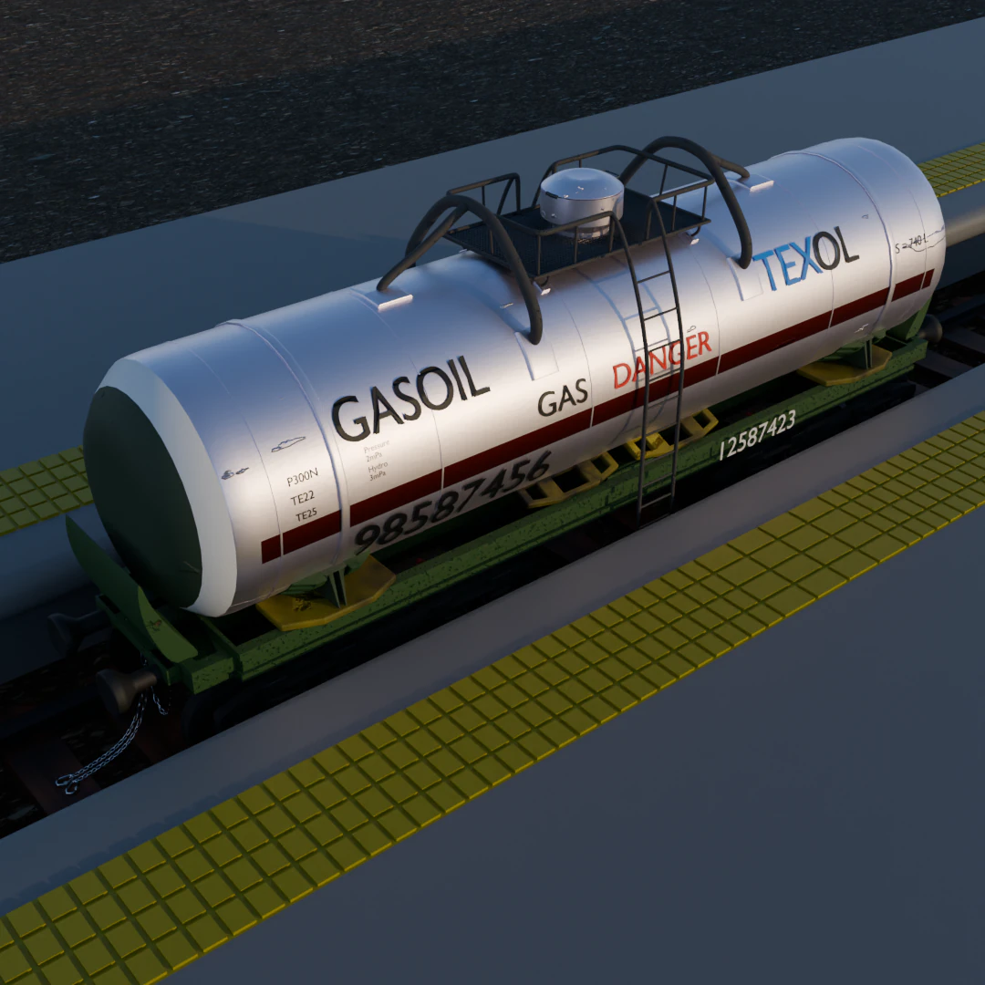 Tank carriege-train parts 3D Model .c4d .max .obj .3ds .fbx .stl .blend 