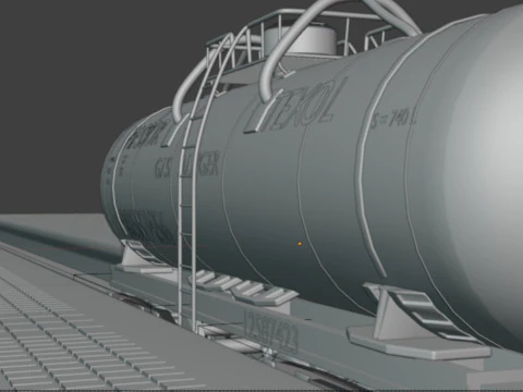 Tank carriege-train parts 3D Model