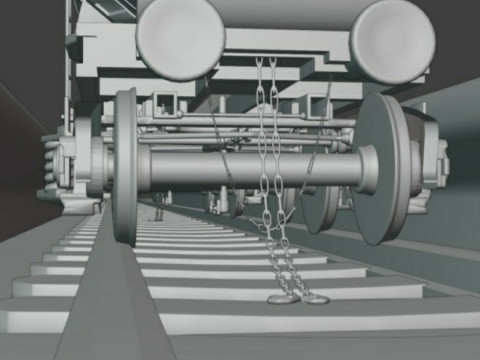 Tank carriege-train parts 3Dモデル