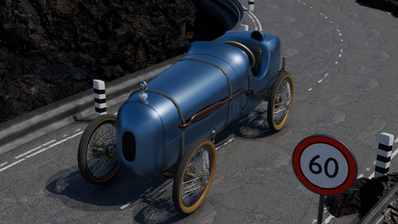Bugatti race car 1930 Model 3D .c4d .max .obj .3ds .fbx .stl .blend 
