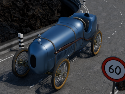 Bugatti race car 1930 Modelo 3D