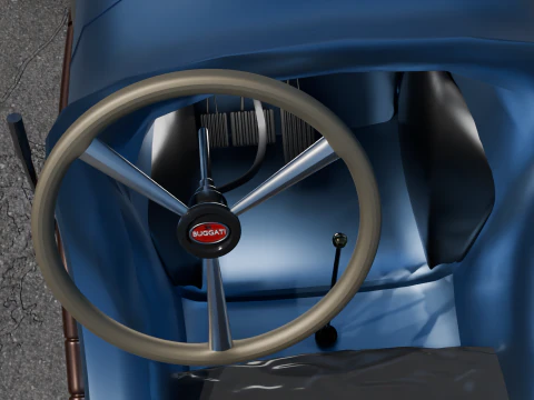 Bugatti race car 1930 3D Model