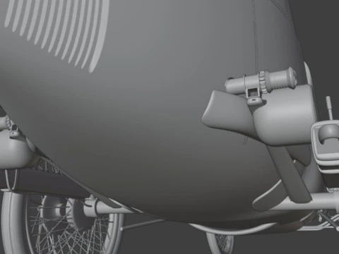 Bugatti race car 1930 3D Model
