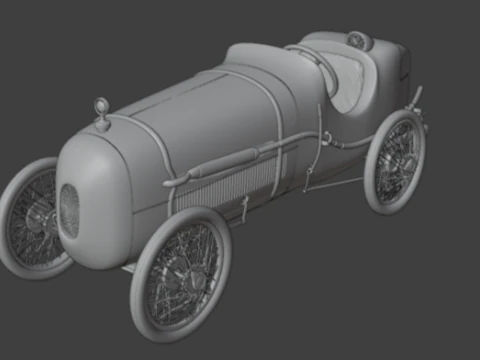 Bugatti race car 1930 3D Model