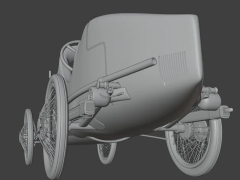 Bugatti race car 1930 3D Model