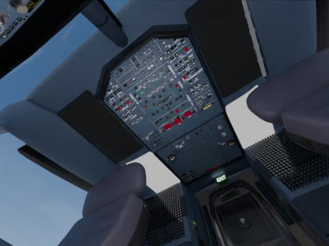 3D Airbus Cockpit 3D Model