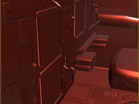 3D Airbus Cockpit 3D Model
