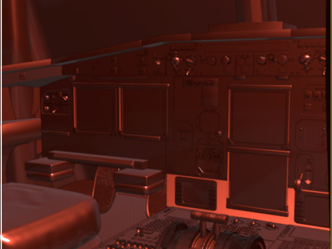3D Airbus Cockpit 3D Model
