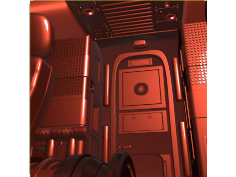 3D Airbus Cockpit 3D Model