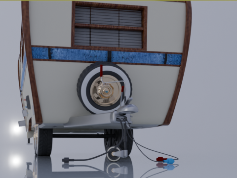 High detailed camping trailer 3D Model