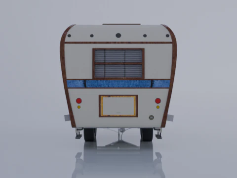 High detailed camping trailer 3D Model