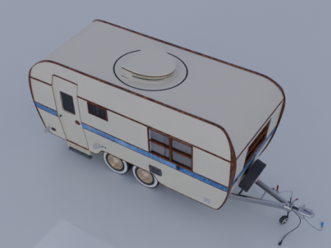 High detailed camping trailer 3D Model