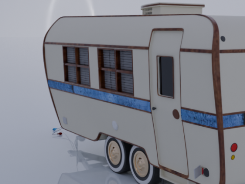 High detailed camping trailer 3D Model