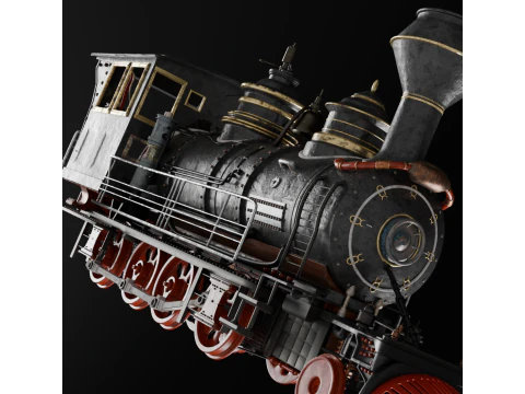 Паровий поїзд 3D Модель