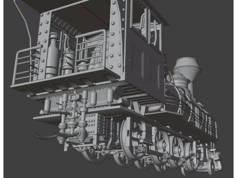 蒸汽火车 3D 模型