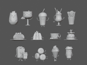 3d food Modelo 3D