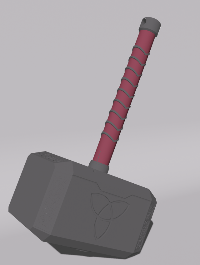 Mjolnir 3D Print Model .c4d .max .obj .3ds .fbx .stl .blend 
