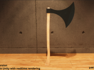 Axe - Lowpoly Textured and Colorbased 3D Model