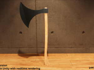 Axe - Lowpoly Textured and Colorbased 3D Model