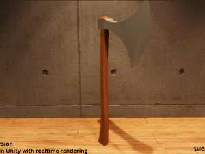 Axe - Lowpoly Textured and Colorbased 3D Model