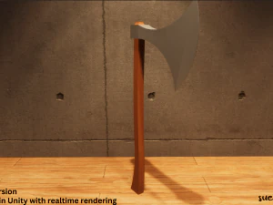 Axe - Lowpoly Textured and Colorbased 3D Model