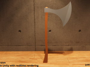 Axe - Lowpoly Textured and Colorbased 3D Model