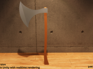 Axe - Lowpoly Textured and Colorbased 3D Model